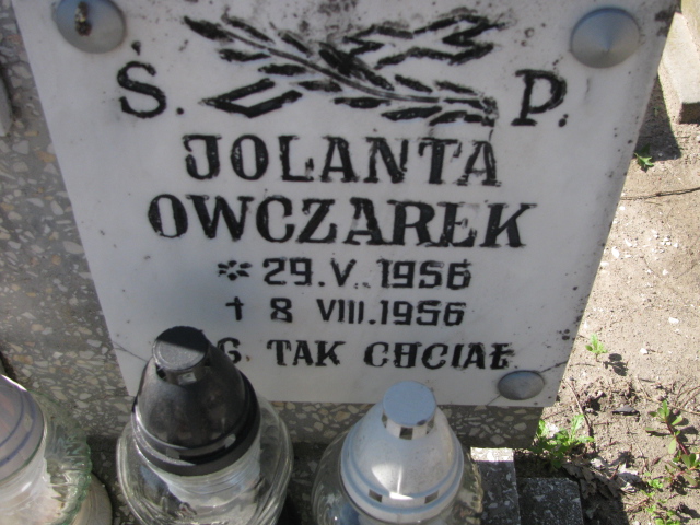 Jolanta Owczarek 1956 Inowrocław - Grobonet - Wyszukiwarka osób pochowanych
