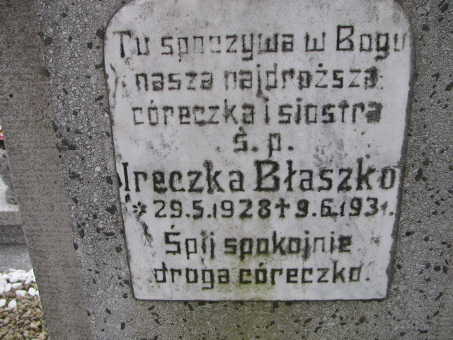 Irena Błaszko 1928 Inowrocław - Grobonet - Wyszukiwarka osób pochowanych