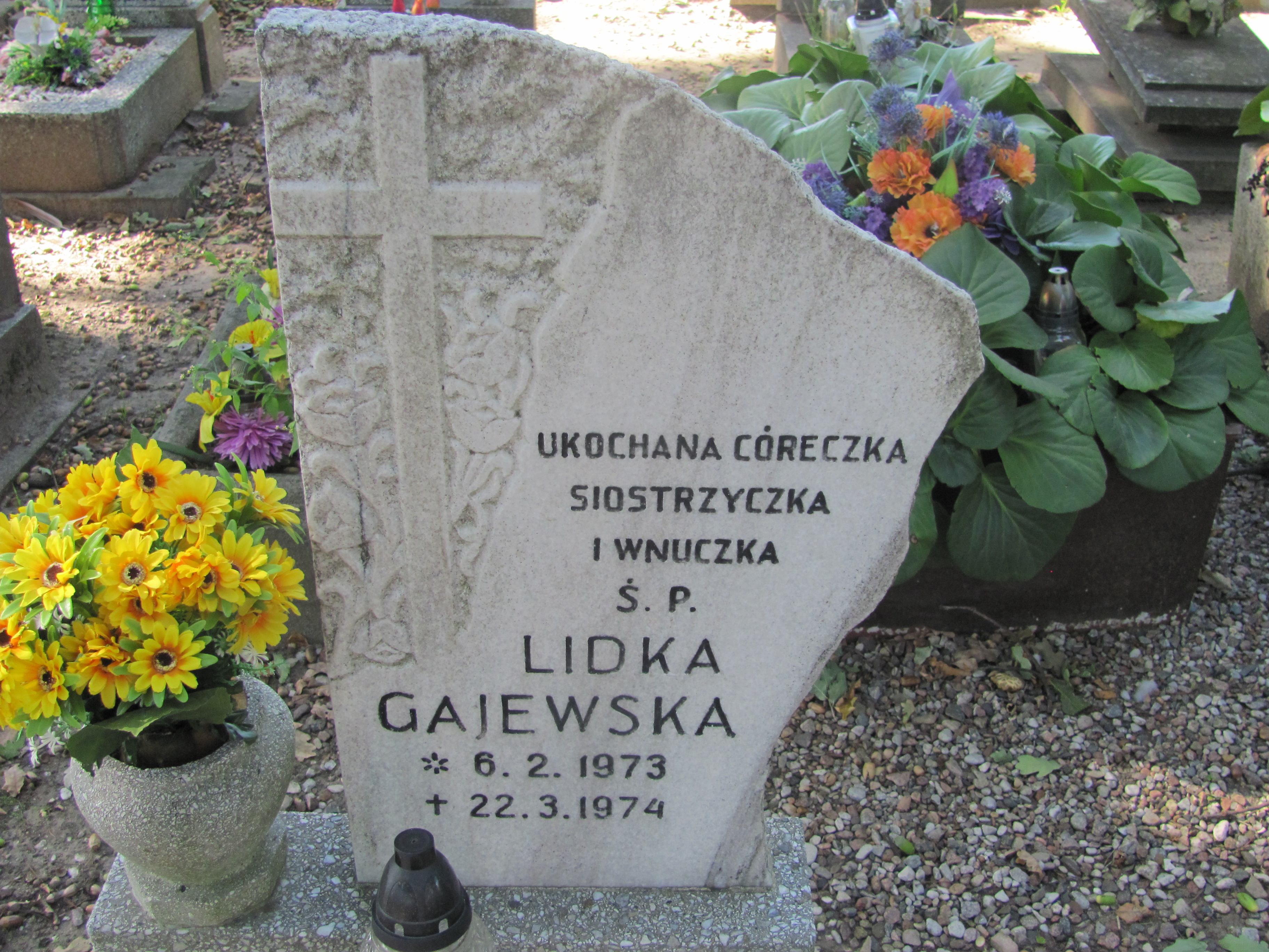 Lidka Gajewska 1973 Inowrocław - Grobonet - Wyszukiwarka osób pochowanych