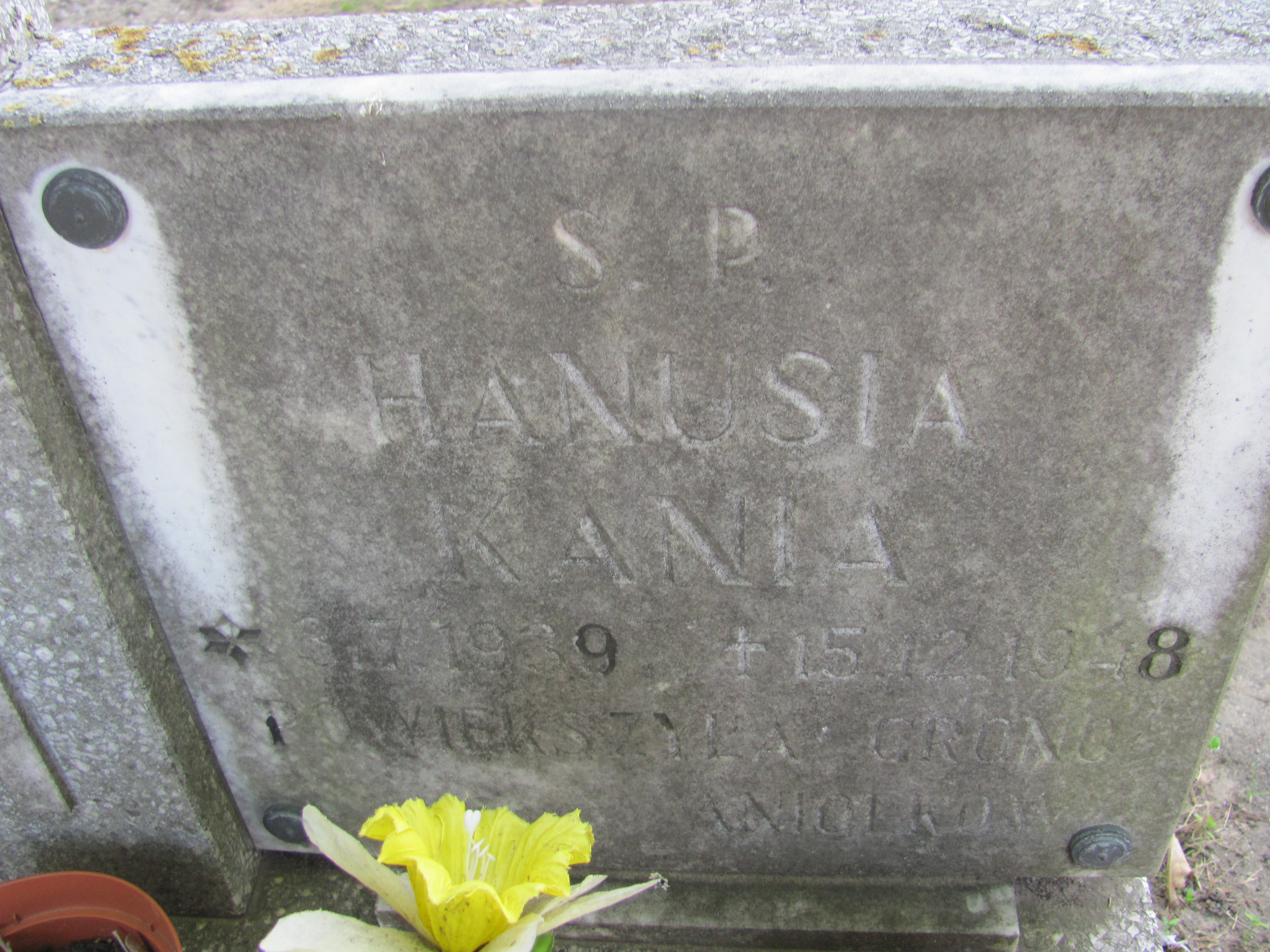 Hanusia Kania 1929 Inowrocław - Grobonet - Wyszukiwarka osób pochowanych