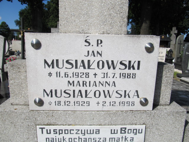 Marianna Musiałowska 1929 Inowrocław - Grobonet - Wyszukiwarka osób pochowanych