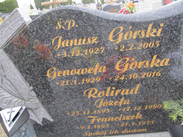 Józefa Rolirad 1895 Inowrocław - Grobonet - Wyszukiwarka osób pochowanych