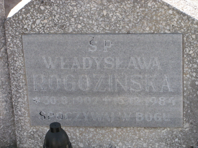 Władysława Rogozińska 1962 Inowrocław - Grobonet - Wyszukiwarka osób pochowanych
