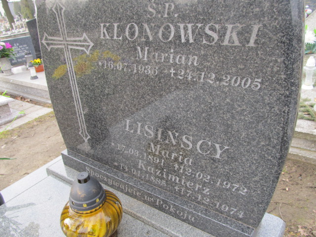 Kazimierz Lisiński 1885 Inowrocław - Grobonet - Wyszukiwarka osób pochowanych