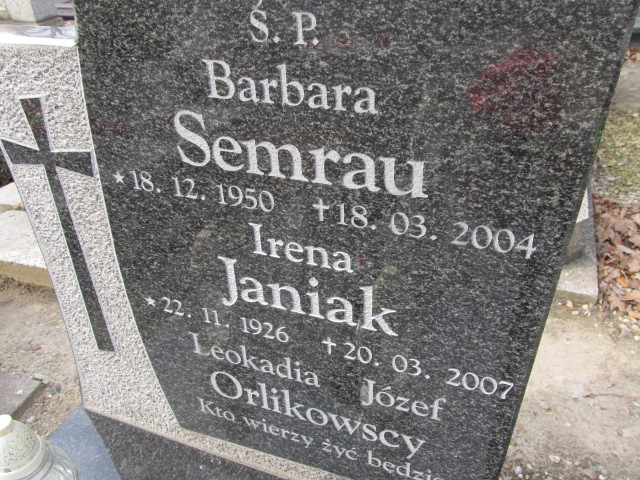 Barbara Samran 1950 Inowrocław - Grobonet - Wyszukiwarka osób pochowanych