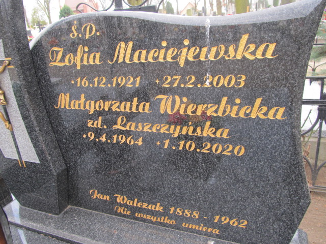 Małgorzata Wierzbicka 1964 Inowrocław - Grobonet - Wyszukiwarka osób pochowanych