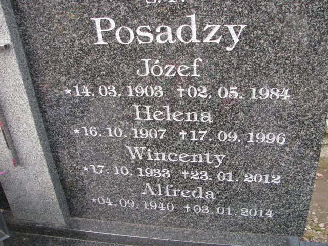 Józef Posadzy 1903 Inowrocław Parafialny - Grobonet - Wyszukiwarka osób pochowanych