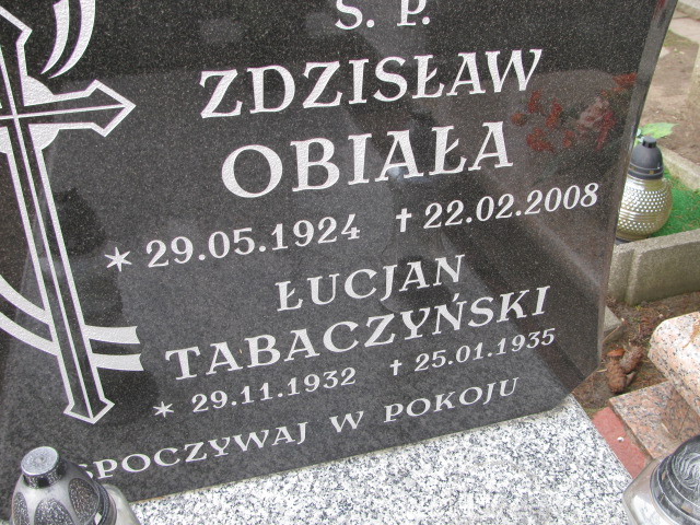 Zdzisław Obiała 1924 Inowrocław - Grobonet - Wyszukiwarka osób pochowanych