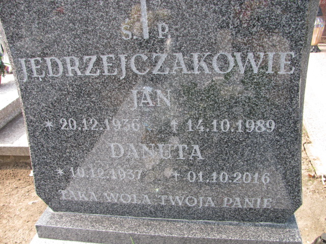 Grób Danuta Jędrzejczak