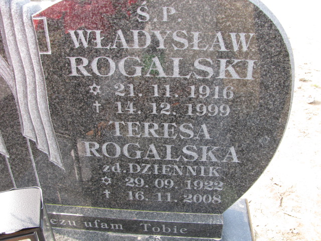 Władysław Rogalski 1916 Inowrocław Parafialny - Grobonet - Wyszukiwarka osób pochowanych