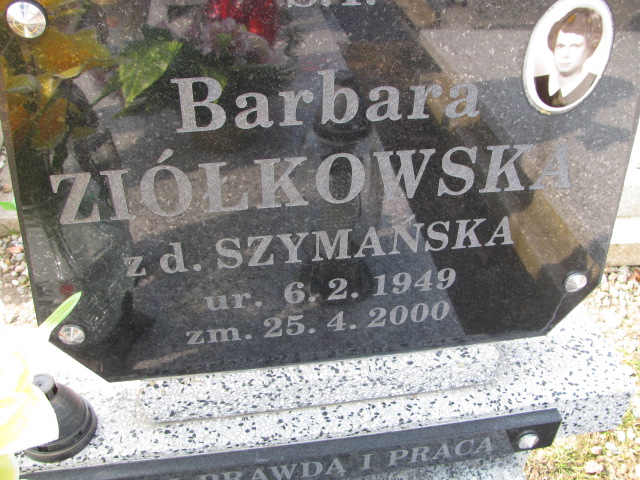 Barbara Ziółkowska 1949 Inowrocław - Grobonet - Wyszukiwarka osób pochowanych