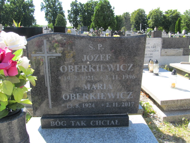 Józef Oberkiewicz 1921 Inowrocław - Grobonet - Wyszukiwarka osób pochowanych