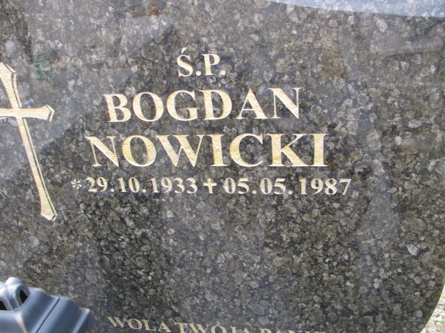 Bogdan Nowicki 1933 Inowrocław - Grobonet - Wyszukiwarka osób pochowanych
