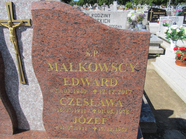 Józef Małkowski 1911 Inowrocław - Grobonet - Wyszukiwarka osób pochowanych