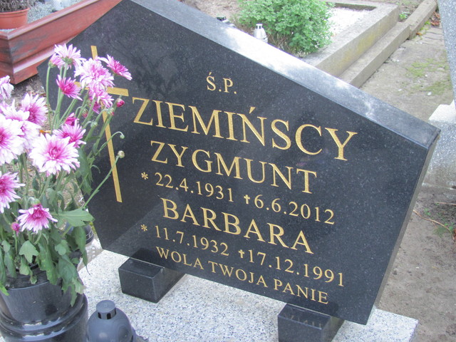 Barbara Ziemińska 1932 Inowrocław - Grobonet - Wyszukiwarka osób pochowanych