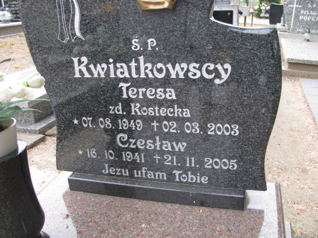 Czesław Kwiatkowski 1941 Inowrocław Parafialny - Grobonet - Wyszukiwarka osób pochowanych