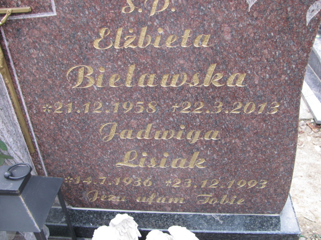 Elżbieta Bielawska 1958 Inowrocław - Grobonet - Wyszukiwarka osób pochowanych