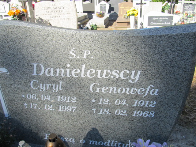 Cyryl Danielewscy 1912 Inowrocław - Grobonet - Wyszukiwarka osób pochowanych