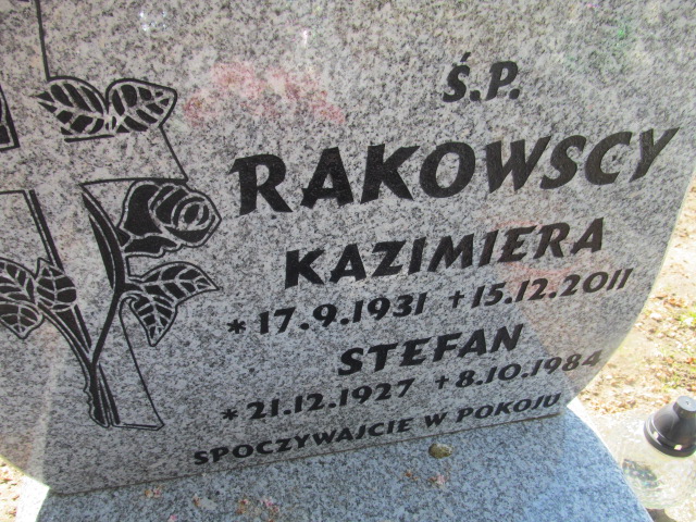 Kazimiera Rakowska 1931 Inowrocław Parafialny - Grobonet - Wyszukiwarka osób pochowanych