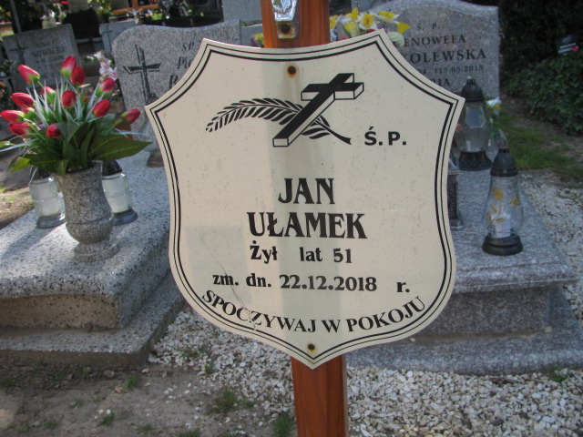 Jan Ułamek 1967 Inowrocław - Grobonet - Wyszukiwarka osób pochowanych
