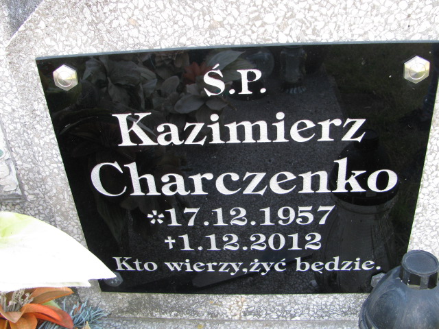 Kazimierz Charczenko 1957 Inowrocław - Grobonet - Wyszukiwarka osób pochowanych