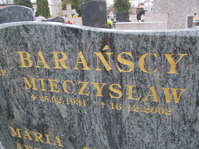 Mieczysław Barański 1931 Inowrocław - Grobonet - Wyszukiwarka osób pochowanych
