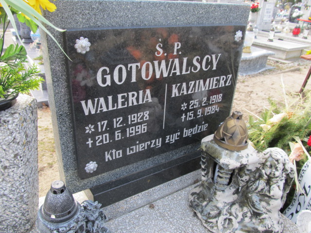 Waleria Gotowalska 1928 Inowrocław - Grobonet - Wyszukiwarka osób pochowanych