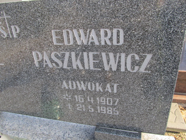 Edward Paszkiewicz 1907 Inowrocław - Grobonet - Wyszukiwarka osób pochowanych