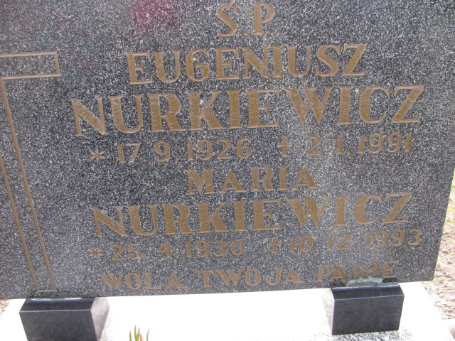 Eugeniusz Nurkiewicz 1926 Inowrocław Parafialny - Grobonet - Wyszukiwarka osób pochowanych